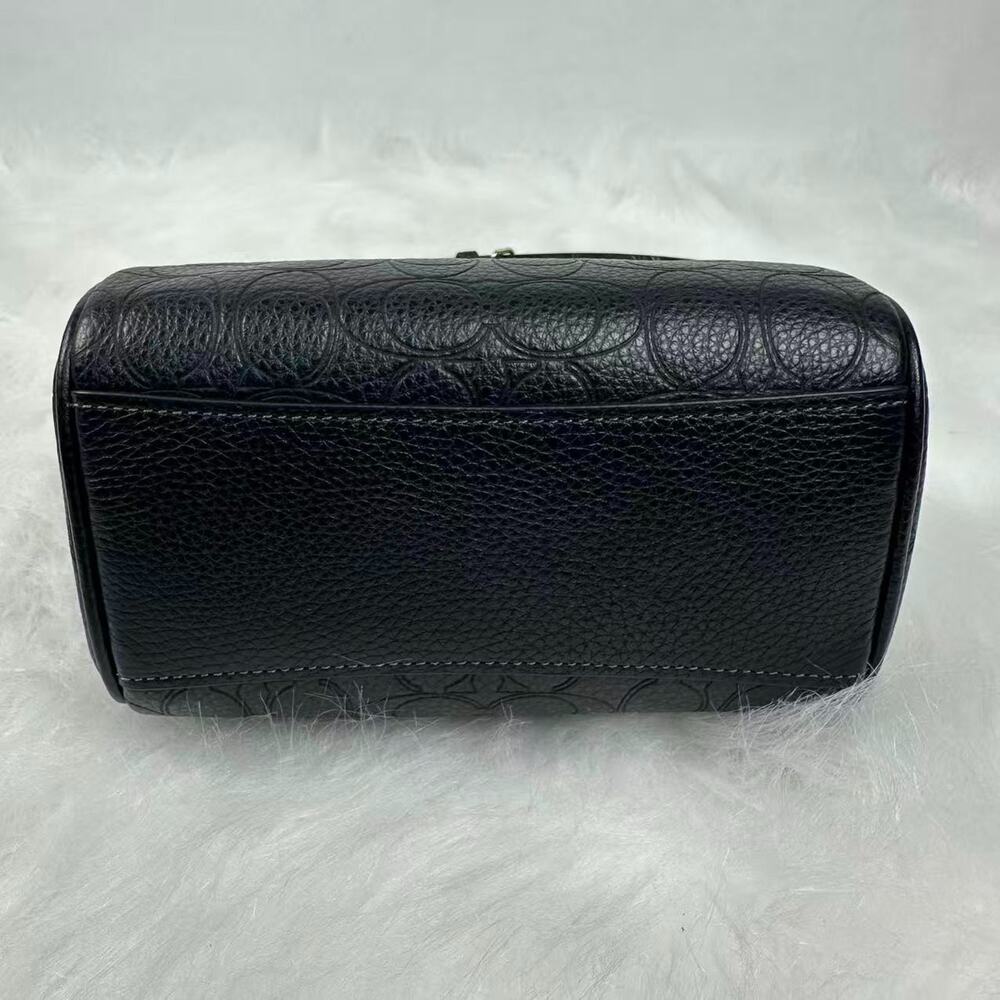 Coach Mini Rowan Crossbody Bag Signature Leather CCF28 Pebbled Leather/Black NWT - Picture 8 of 9